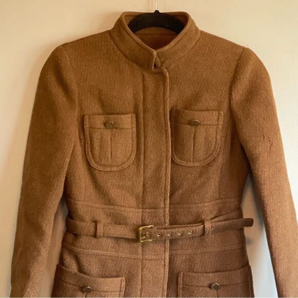 Vintage Ladybug 100% wool coat brown size 5 juniors women’s 1960s jacket belted - Picture 2 of 13